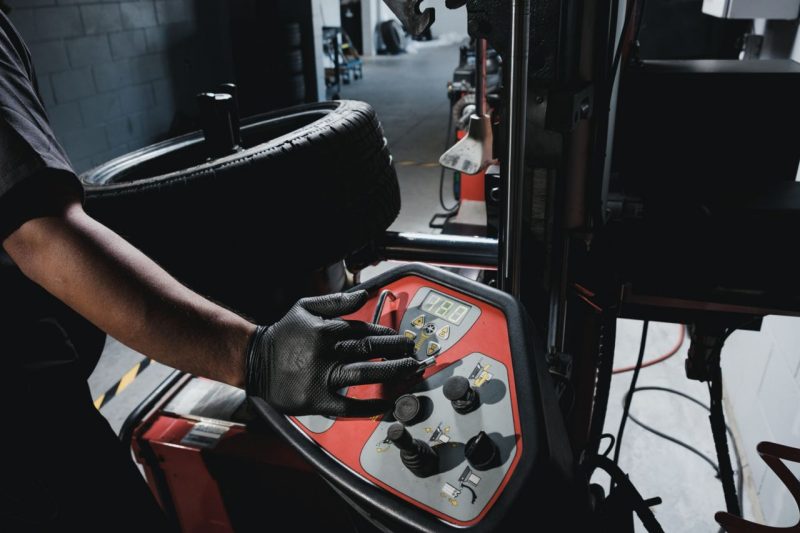 Lexus Tech checking winter tire pressure