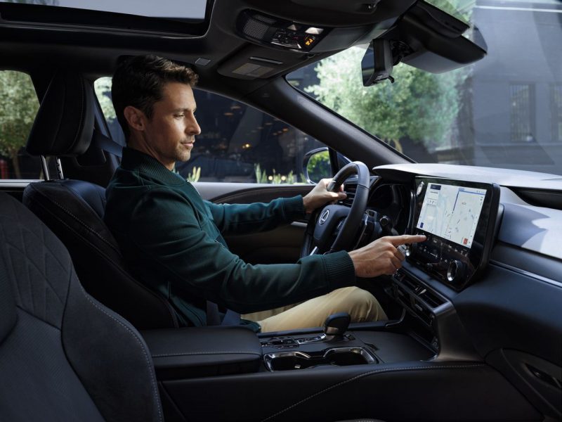 Man inside Lexus RX 