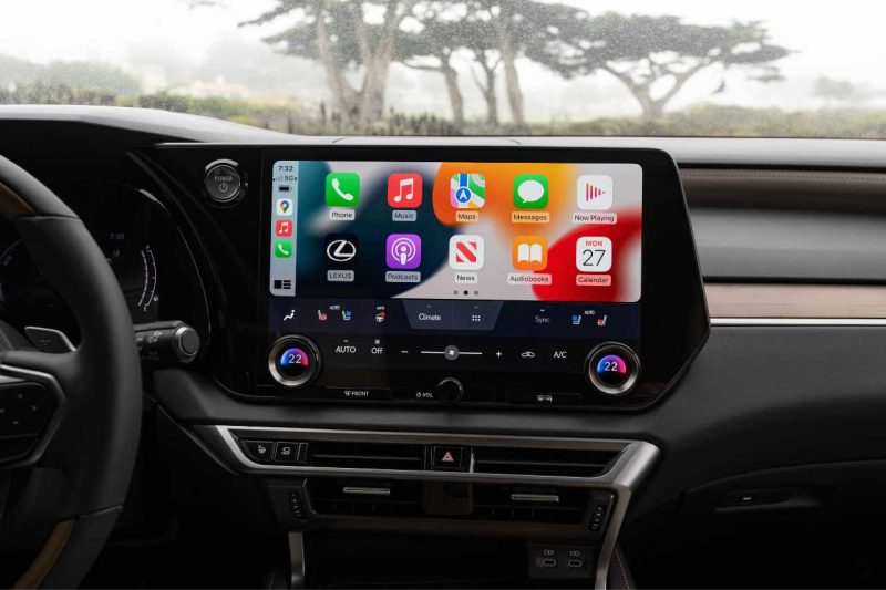The Lexus interface and touchscreen in one of the 2024 SUV models.