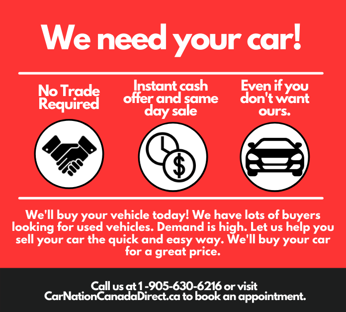 Sell your car in Burlington at Car Nation Direct